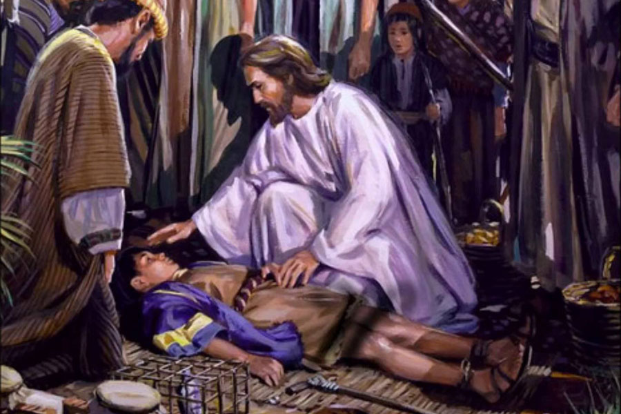 Jesus healing the sick