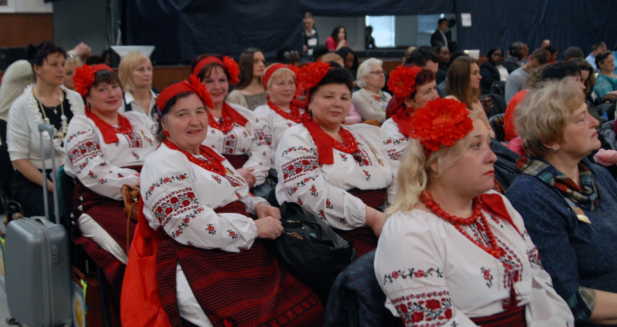The Ukrainians. People in embroidered shirts